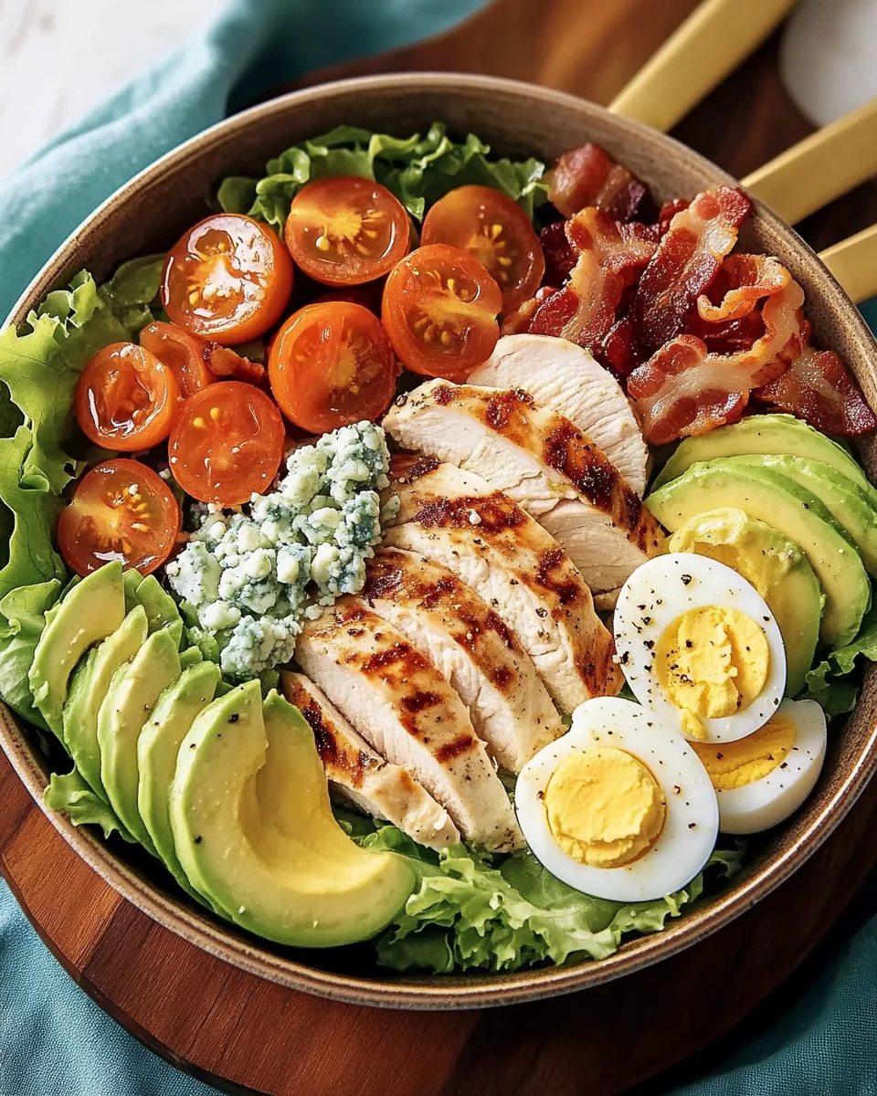 Cobb Salad Recipe with Chicken and Bacon