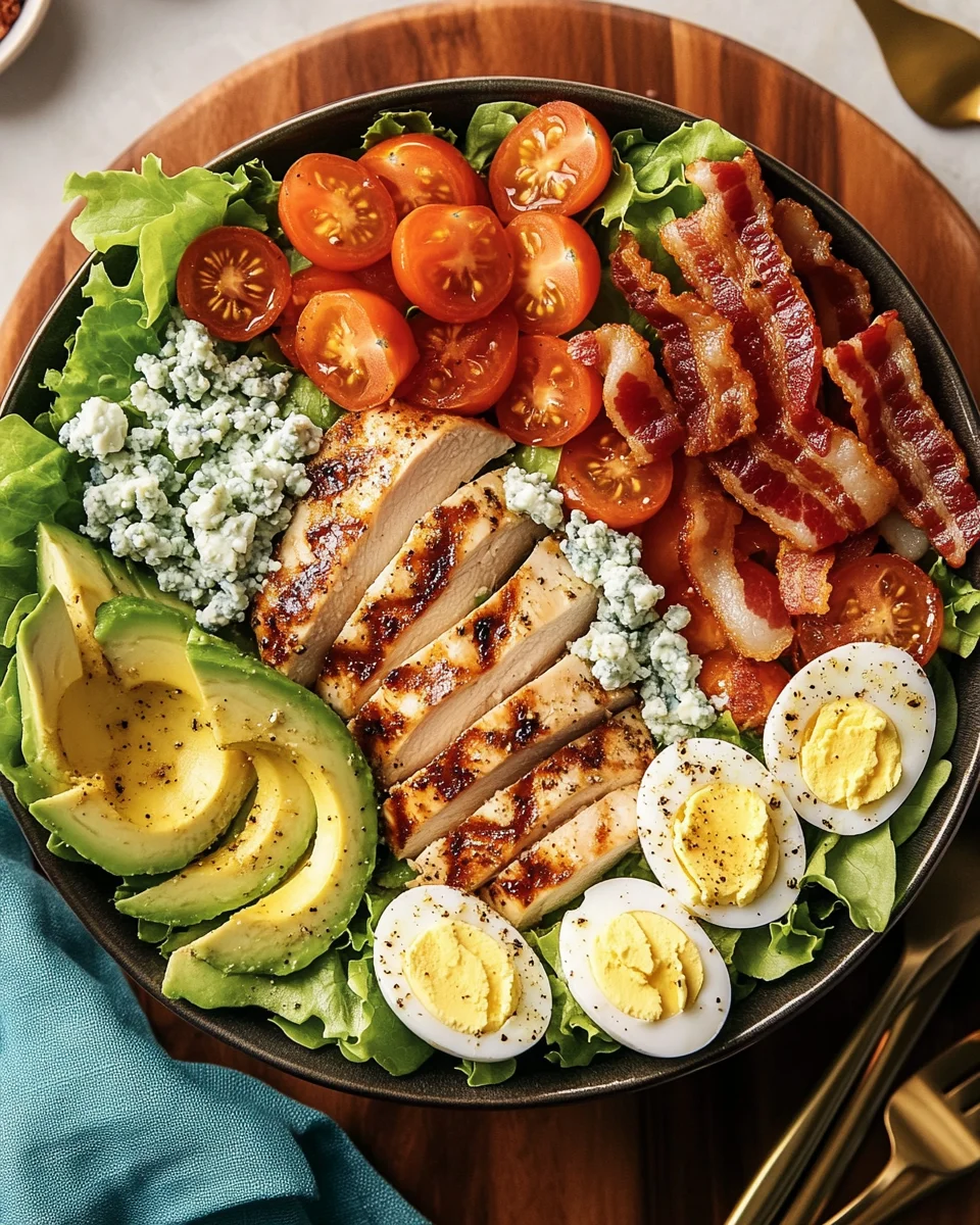 Cobb Salad Recipe with Chicken and Bacon