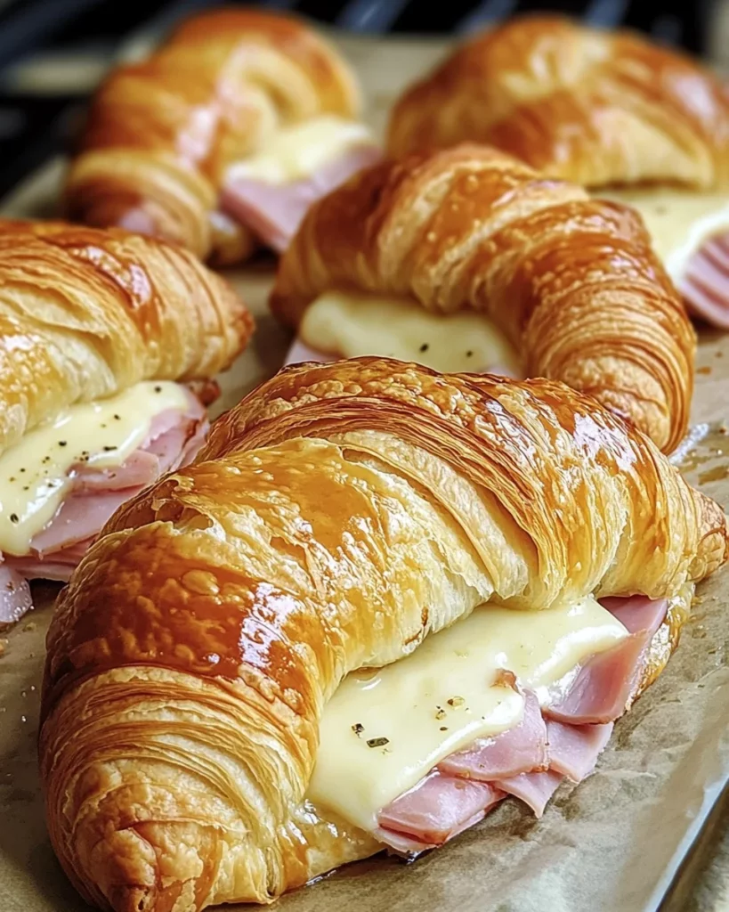 Ham and Cheese Croissant Sandwiches