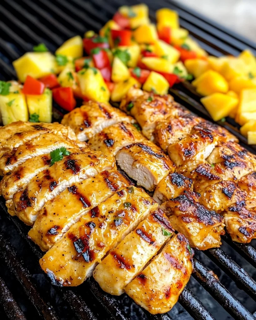 Grilled Mango Pineapple Chicken