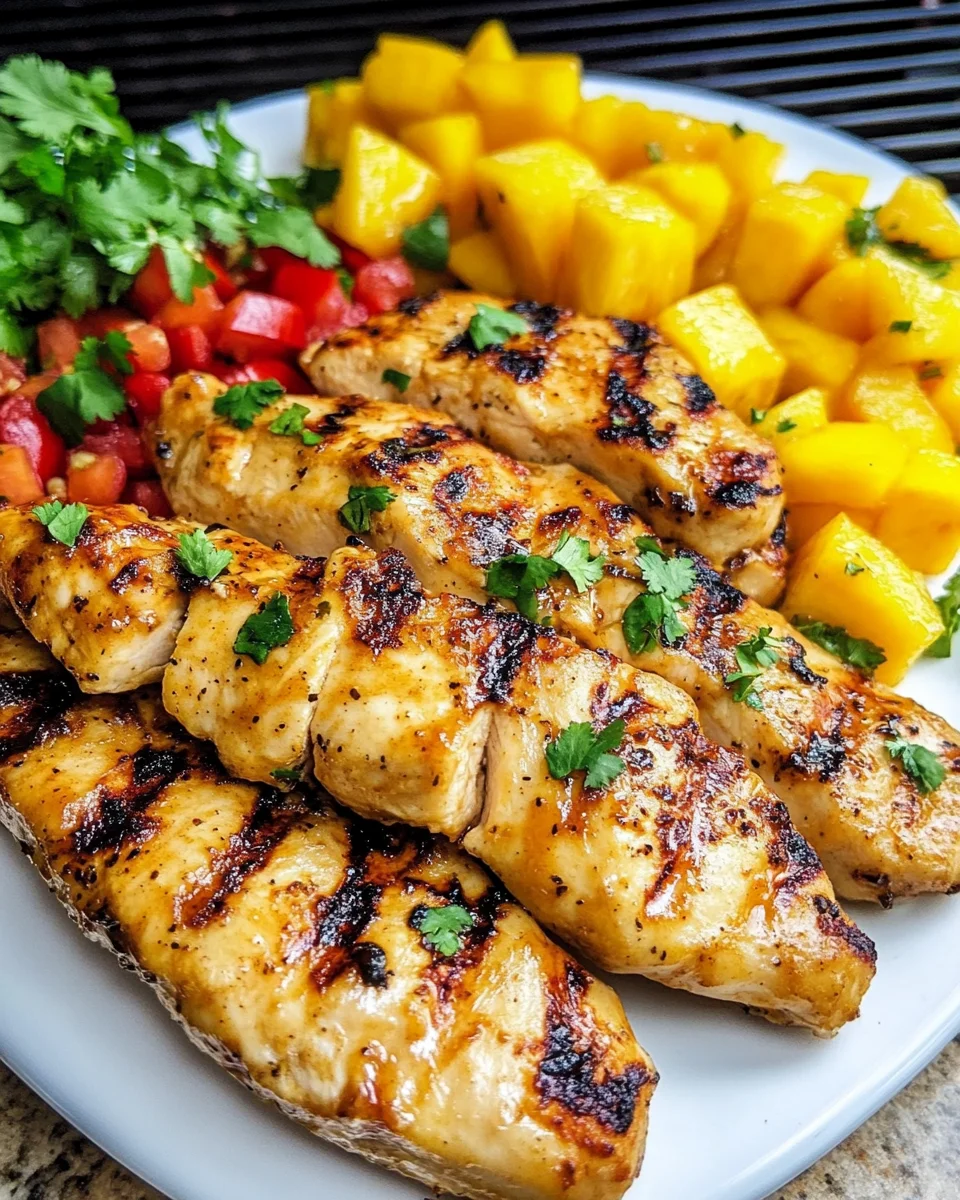 Grilled Mango Pineapple Chicken