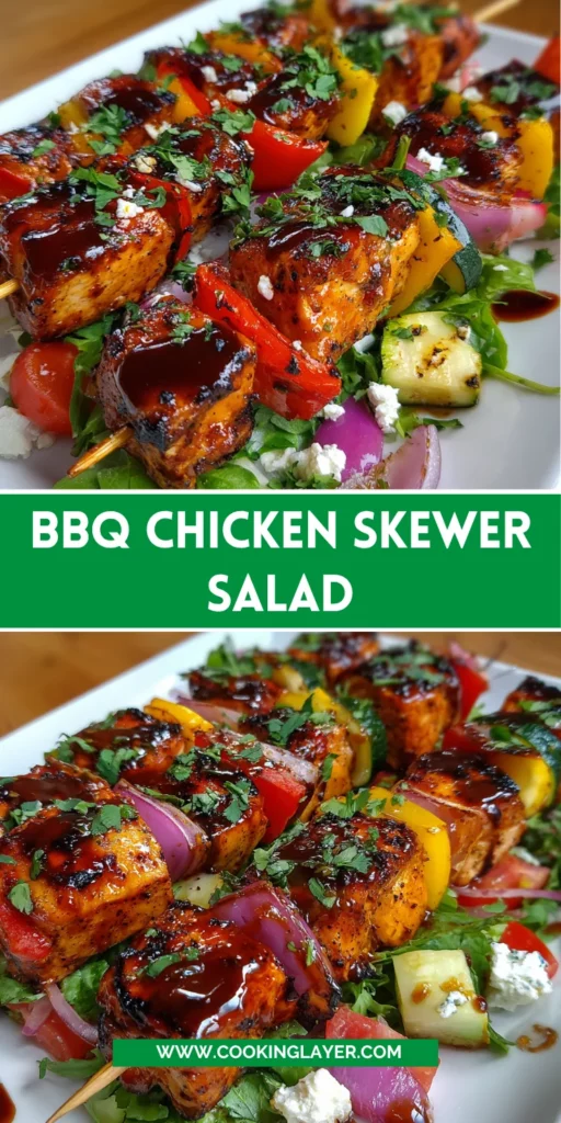 BBQ Chicken Skewer Salad
