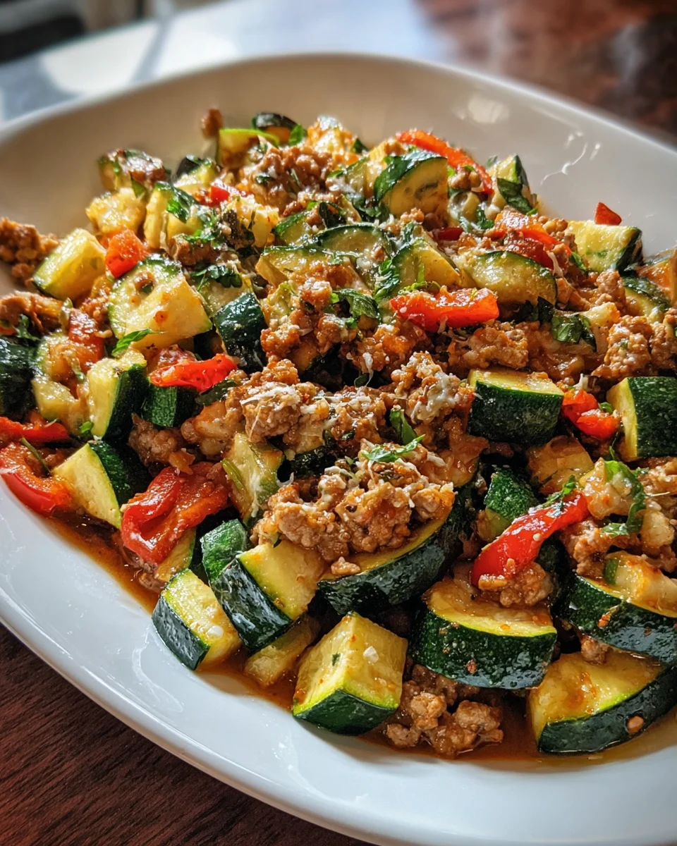 Ground Turkey and Zucchini Skillet