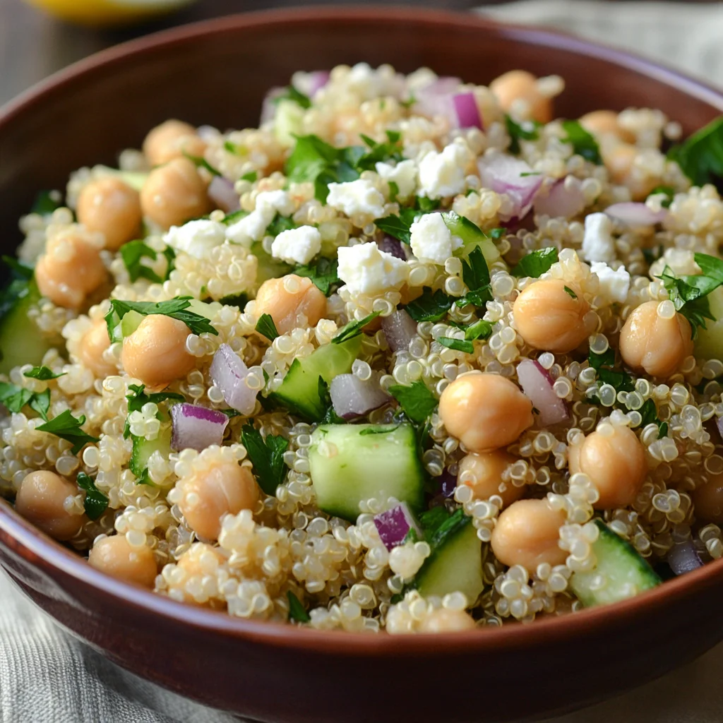 Lemon Quinoa and Chickpea Salad