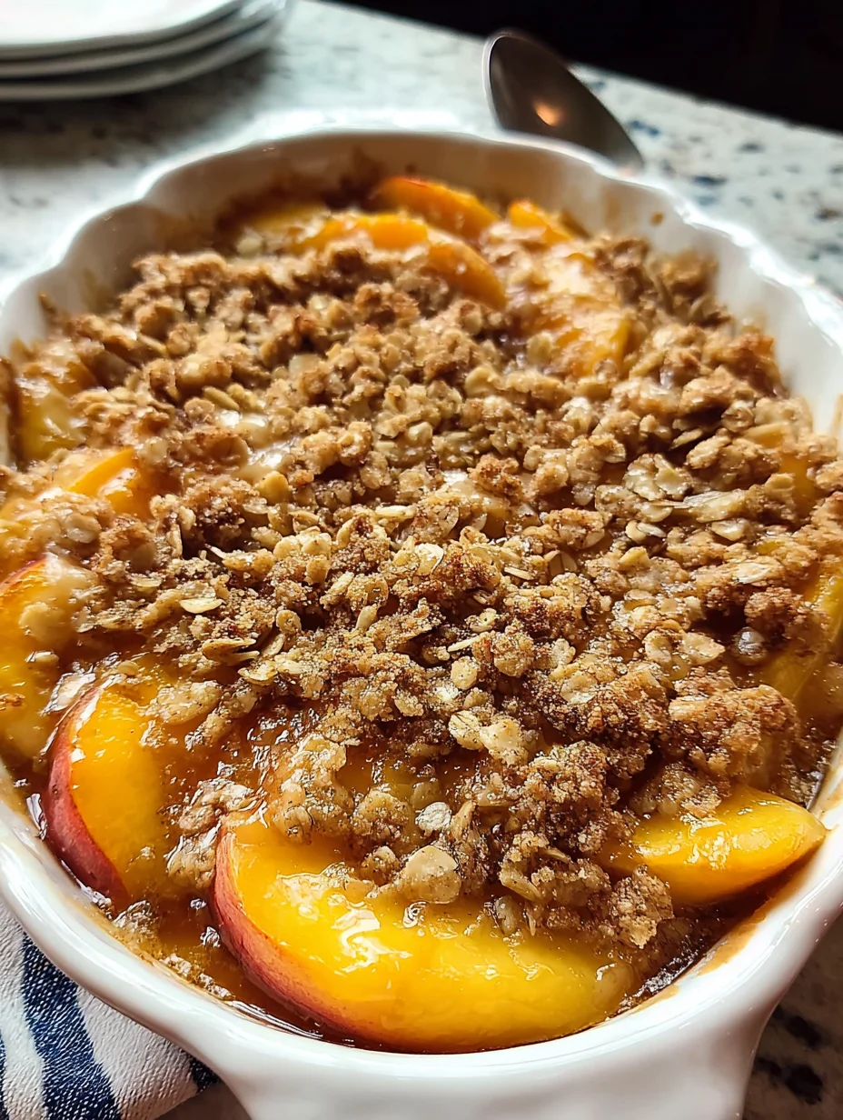 Peach Crisp with Fresh Peaches