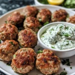 Greek Turkey Meatballs with Tzatziki