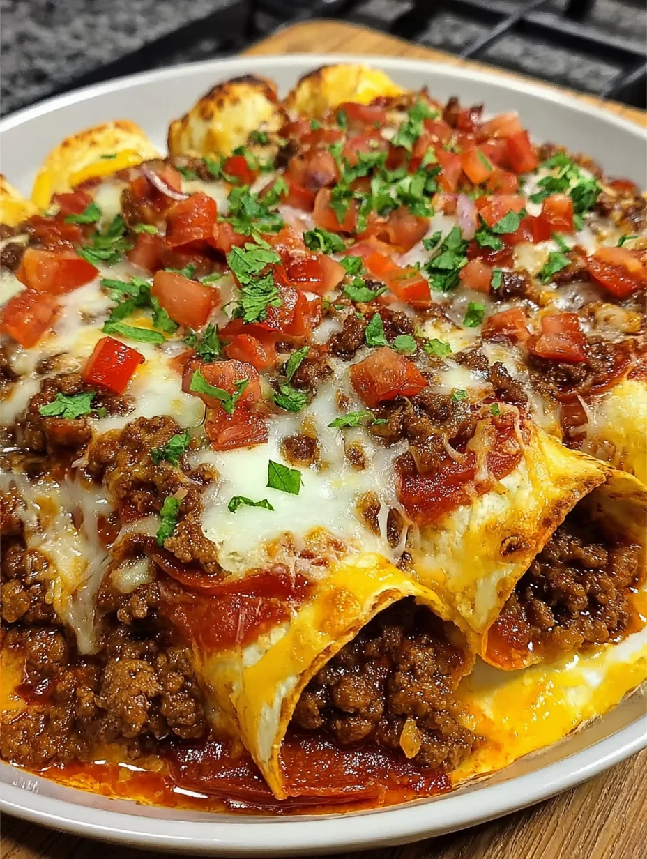 Pizza Enchiladas Ground Beef