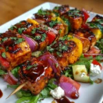 BBQ Chicken Skewer Salad