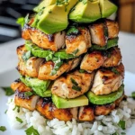 Honey Lime Chicken & Avocado Rice Stack
