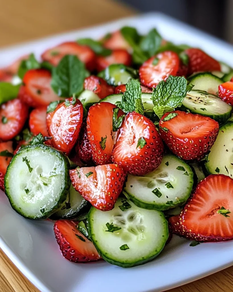Cucumber Strawberry Salad