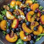 Grilled Peach Blueberry Salad
