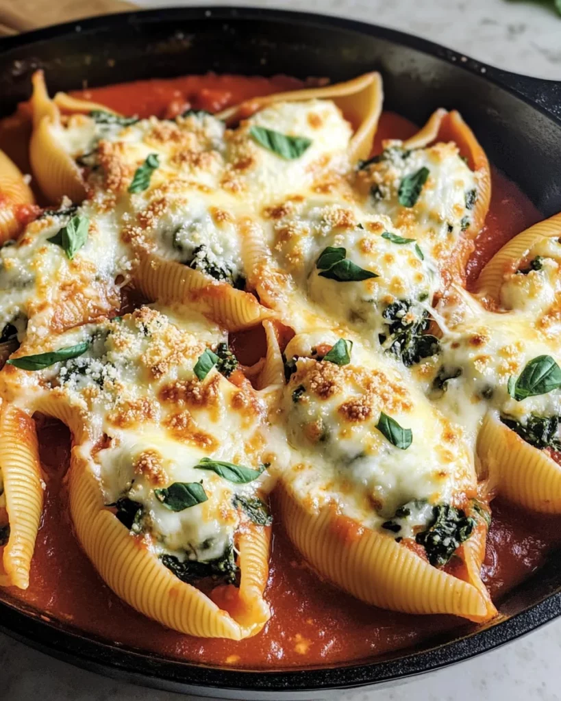 Easy Spinach & Ricotta Stuffed Shells