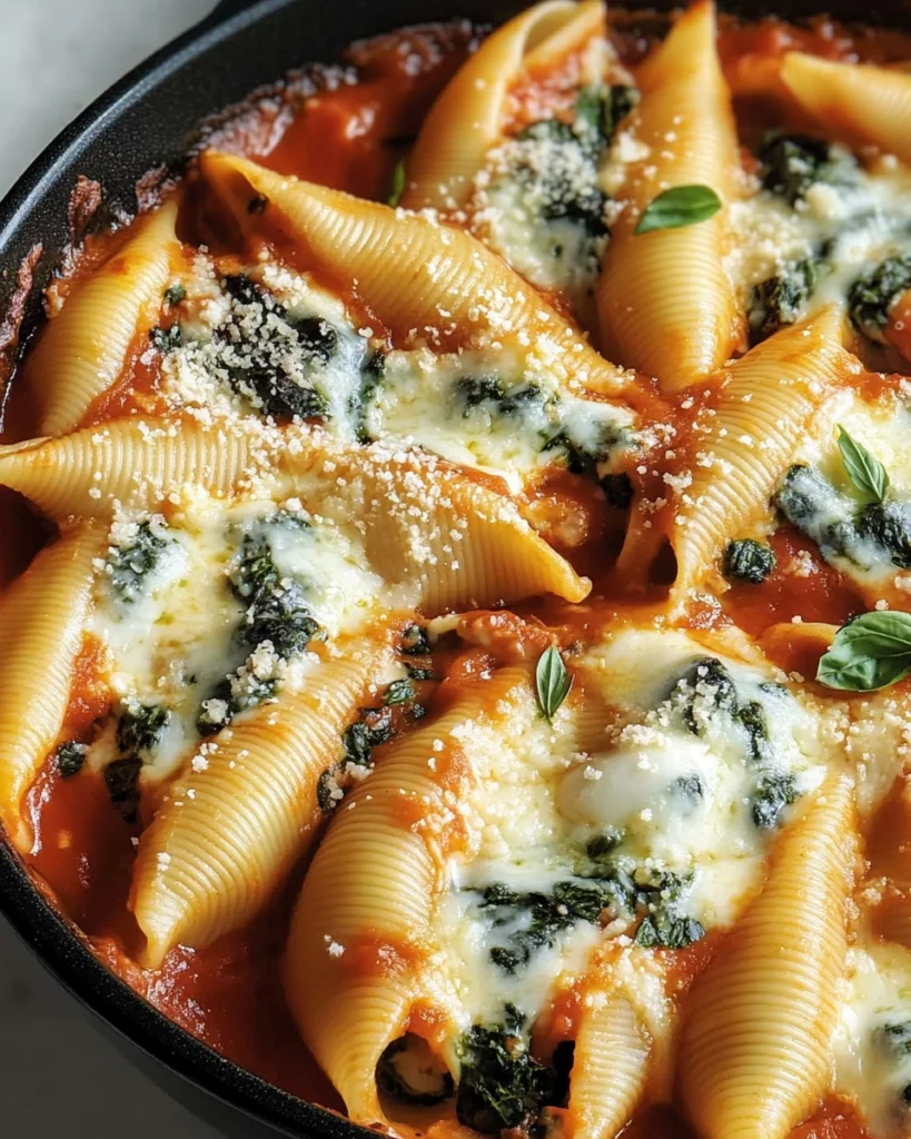 Easy Spinach & Ricotta Stuffed Shells