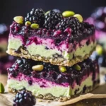 Blackberry Pistachio Dream Bars