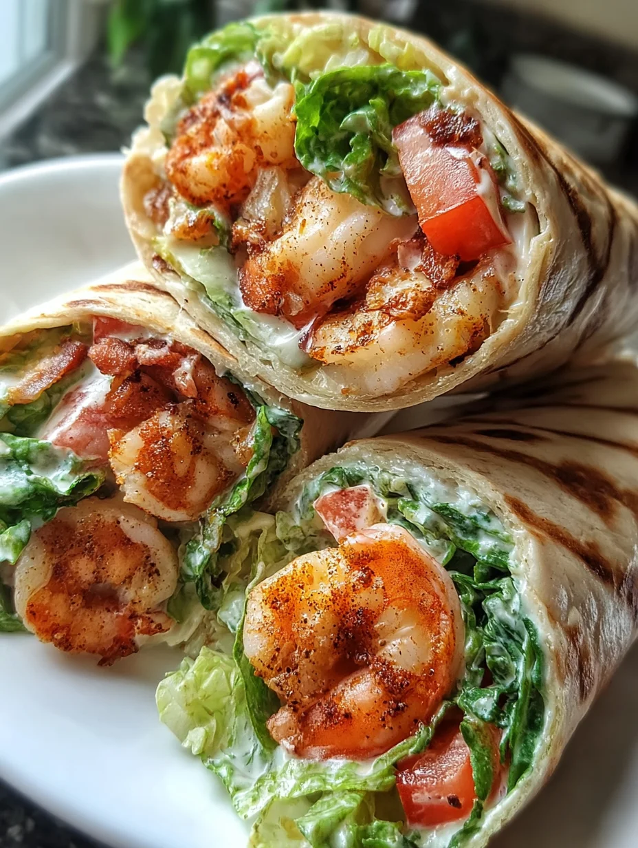 Grilled Shrimp Caesar Wraps