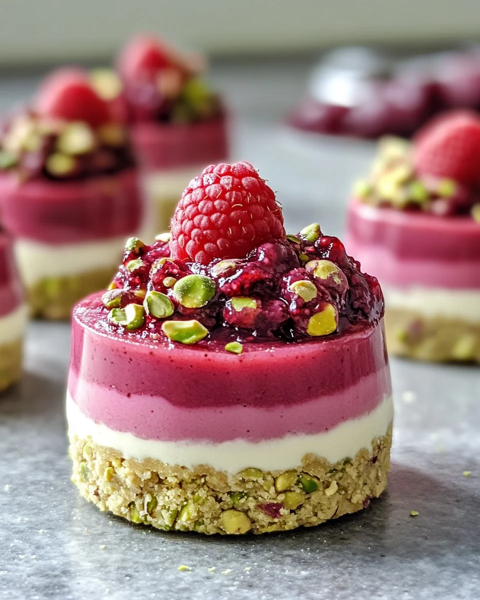 Raspberry Pistachio Mousse Cakes