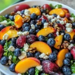Blueberry Peach Feta Salad: