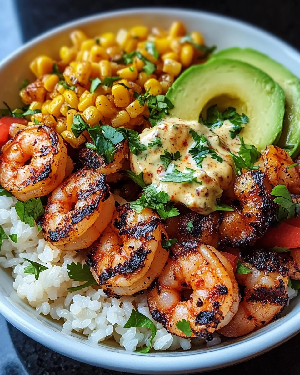 Grilled Shrimp Bowl with Avocado