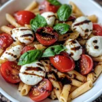 Caprese Pasta Salad with Balsamic Glaze