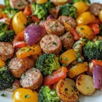 Roasted Veggie and Chicken Sausage Sheet Pan Dinner