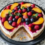 No-Bake Summer Berry And Peach Cheesecake