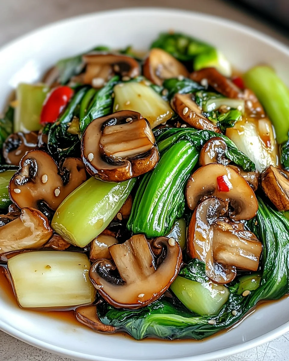 Bok Choy and Mushroom Stir Fry