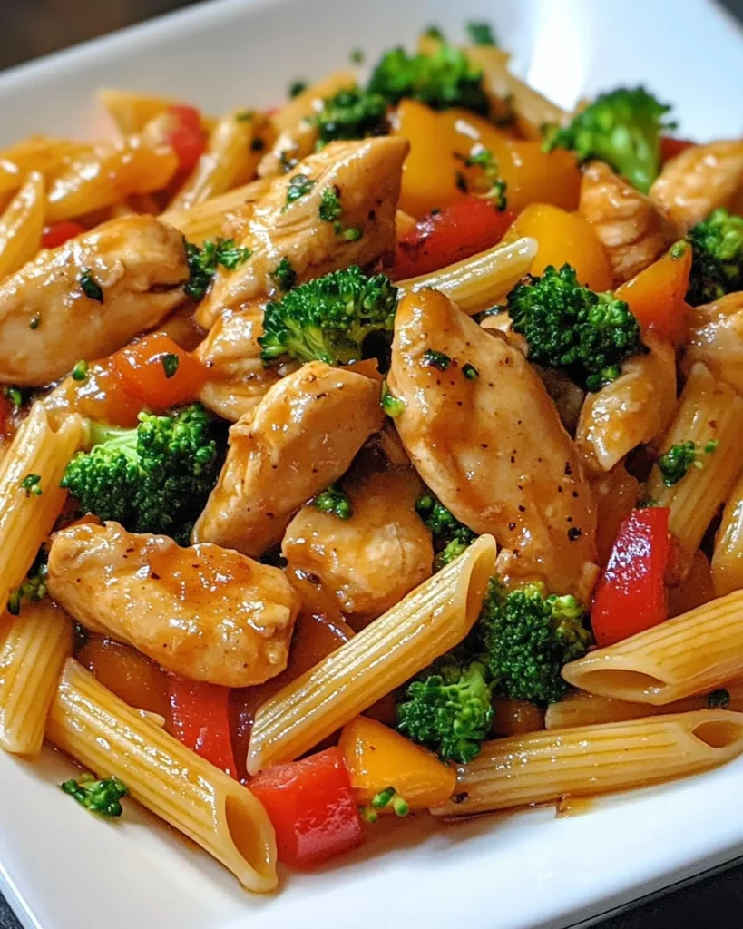 One-Pot Spicy Honey Garlic Chicken Pasta