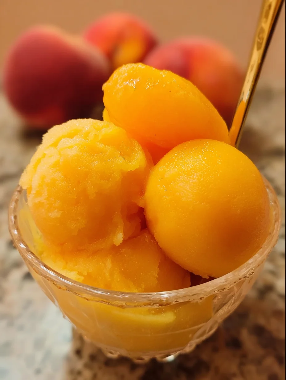 Peach Sorbet A Refreshing and Fruity Summer Treat