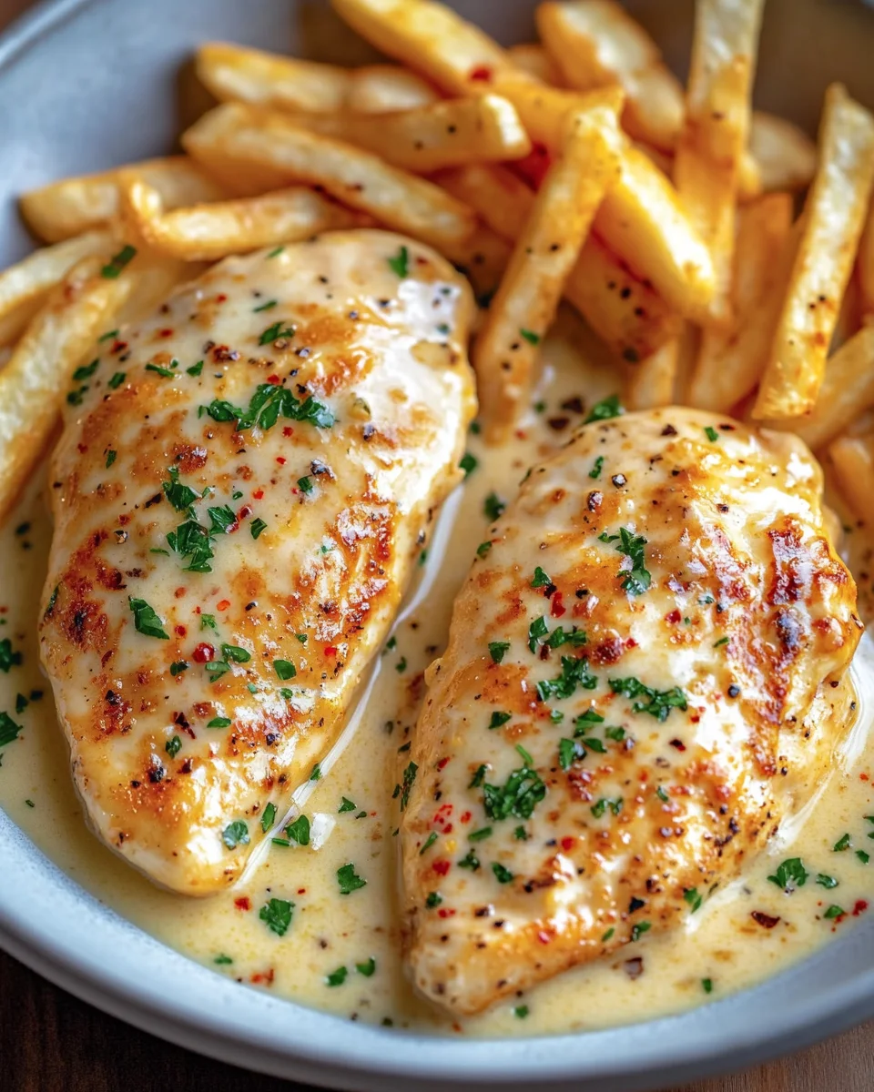 Chicken Fillet in Spicy, Creamy Garlic-Parmesan Sauce
