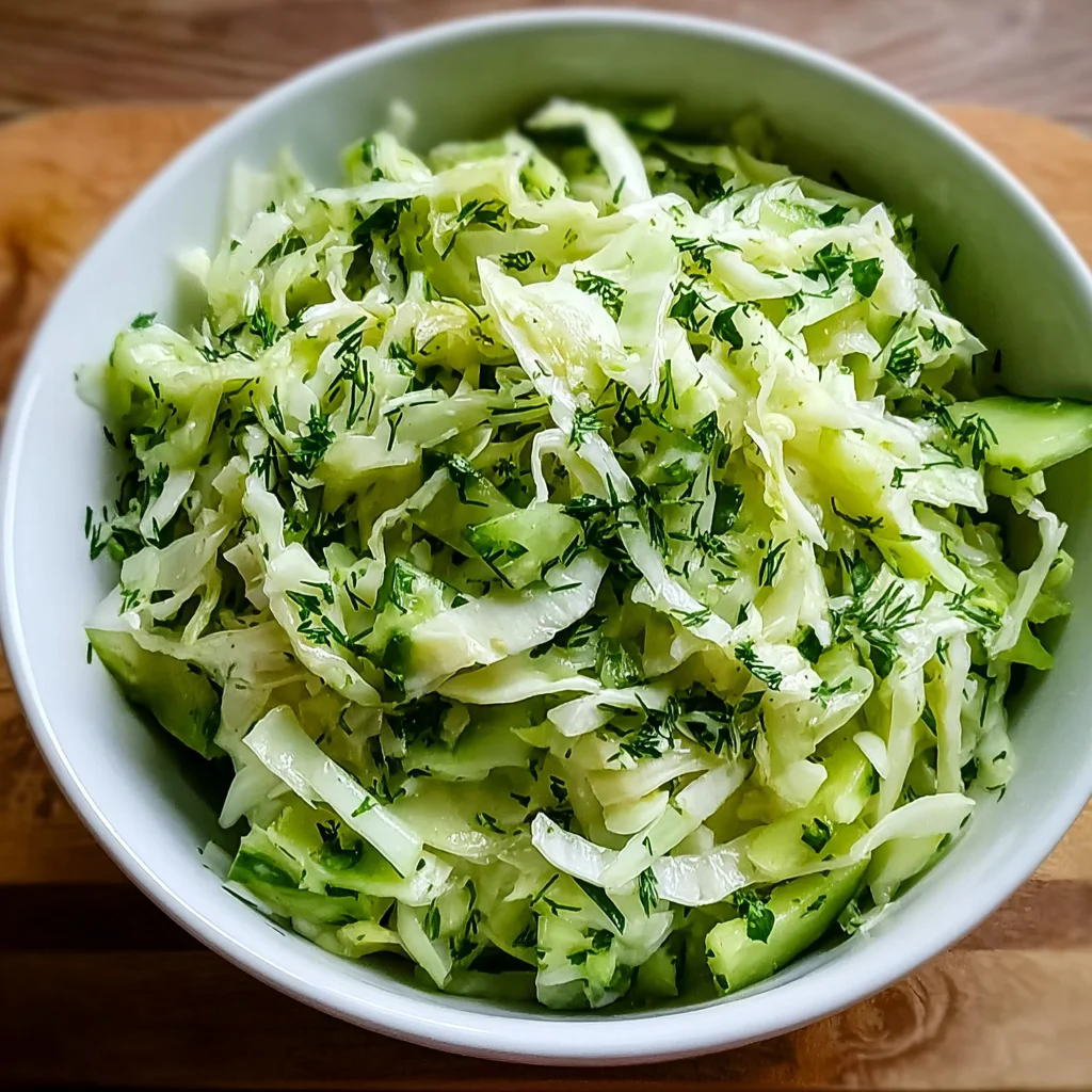 Green Cabbage Cucumber Salad