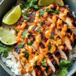 Sweet Chili Chicken Bowl with Coconut Lime Drizzle