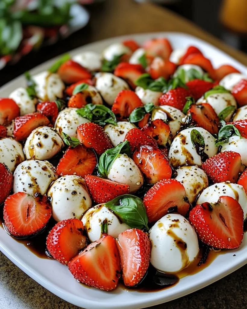 Balsamic Strawberry Caprese