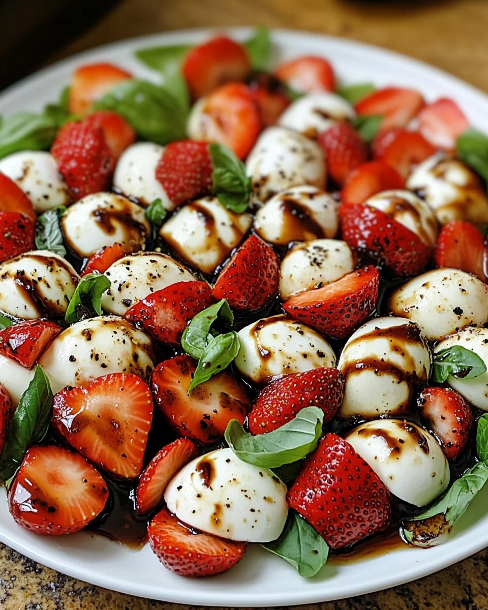 Balsamic Strawberry Caprese