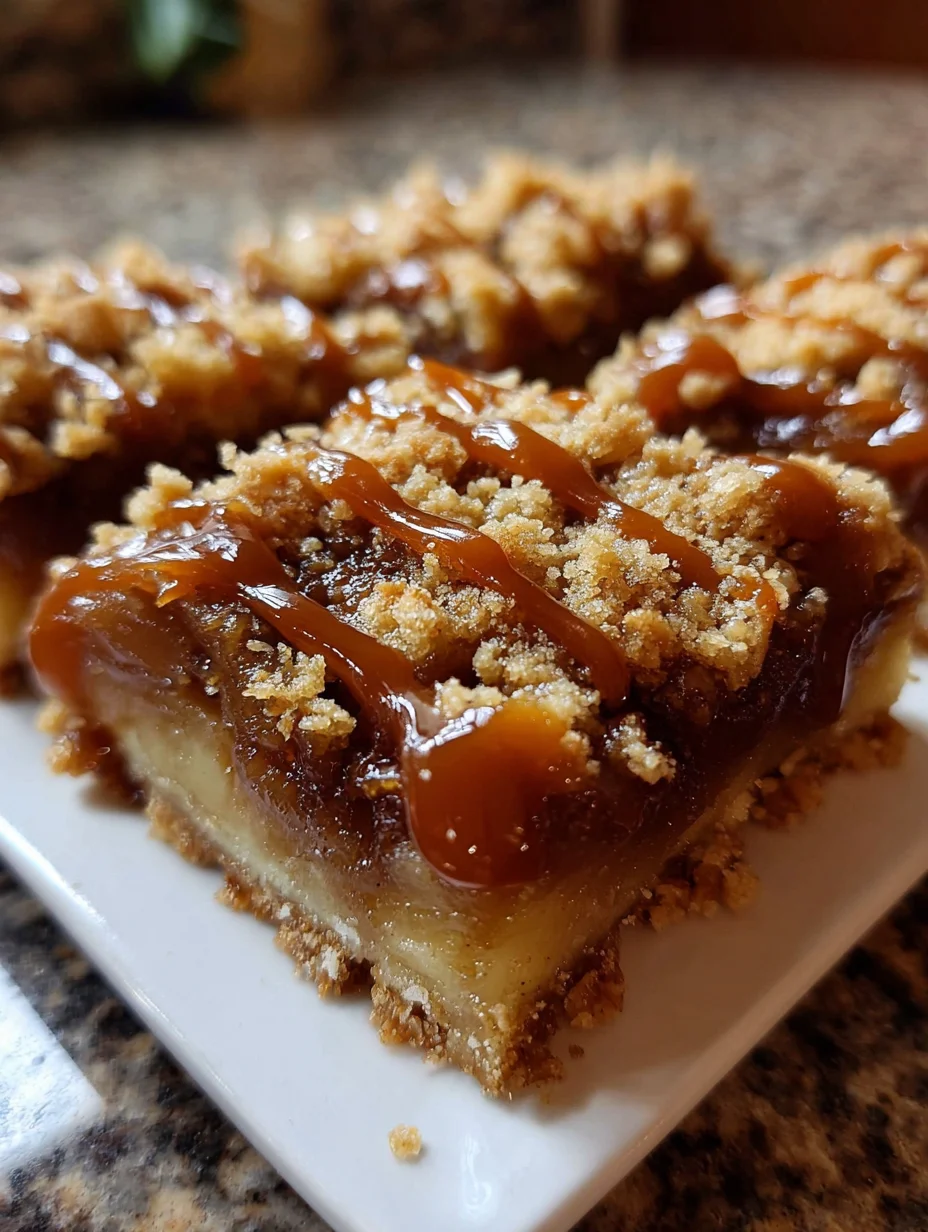 Salted Caramel Apple Crumble Bars Fall Treat