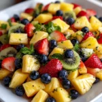 Tropical pineapple kiwi salad is a refreshing delight!