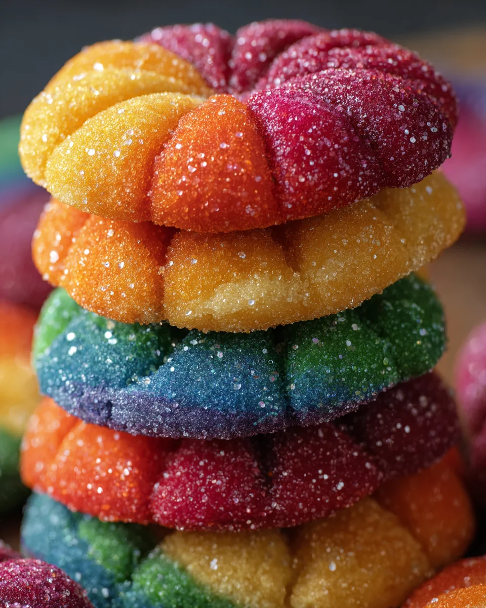 Rainbow Jello Sugar Cookies
