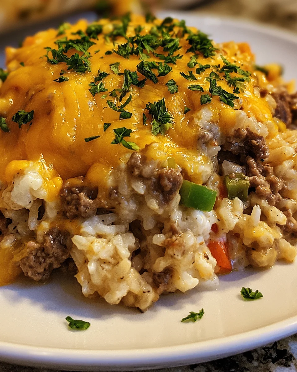 Easy Hamburger Rice Casserole