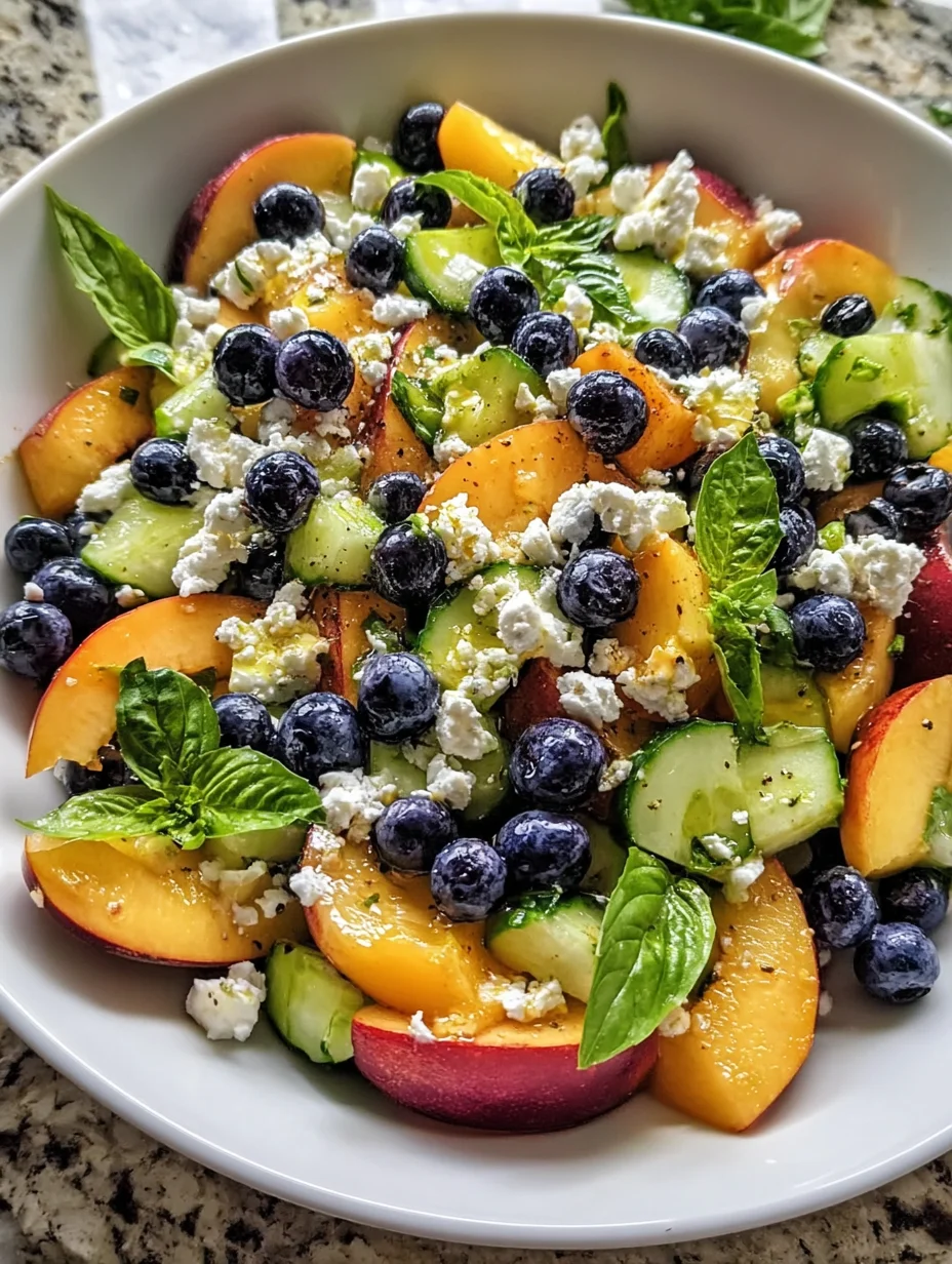 Blueberry Peach Feta Salad: A Refreshing Delight Awaits!