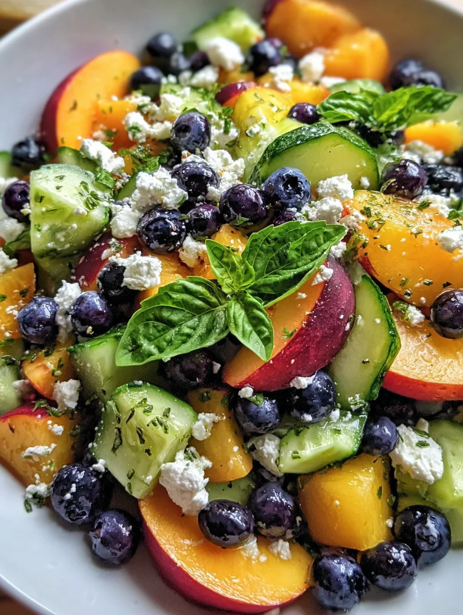 Blueberry Peach Feta Salad: A Refreshing Summer Delight