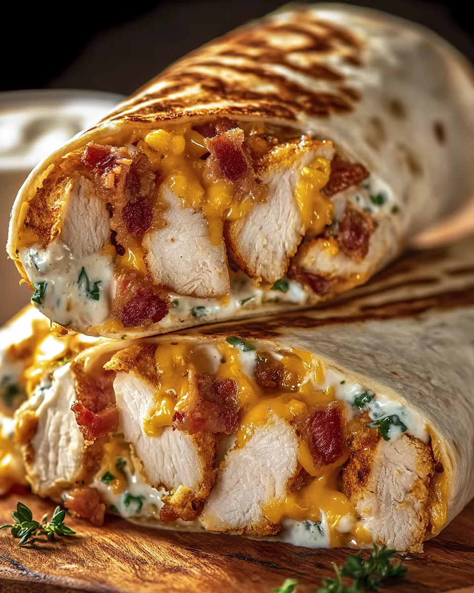 Crunchy Bacon Chicken Ranch Wrap