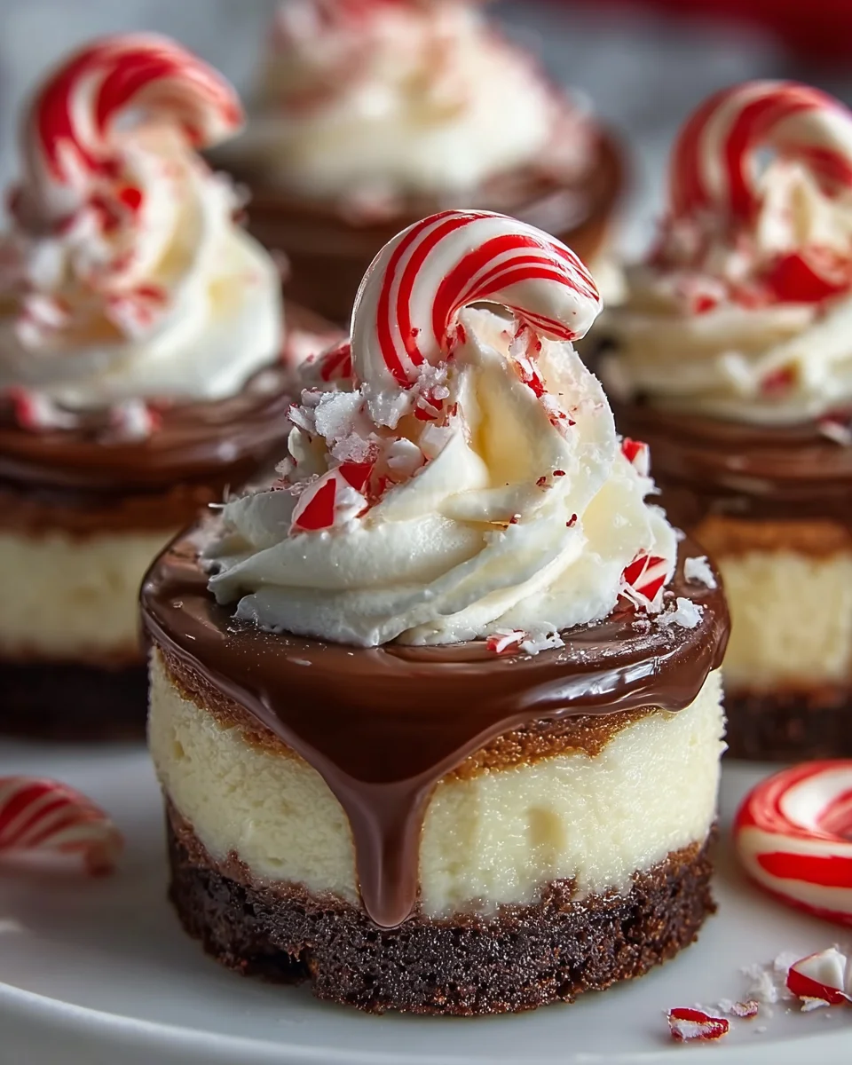 Hot Cocoa Peppermint Cheesecake Bites