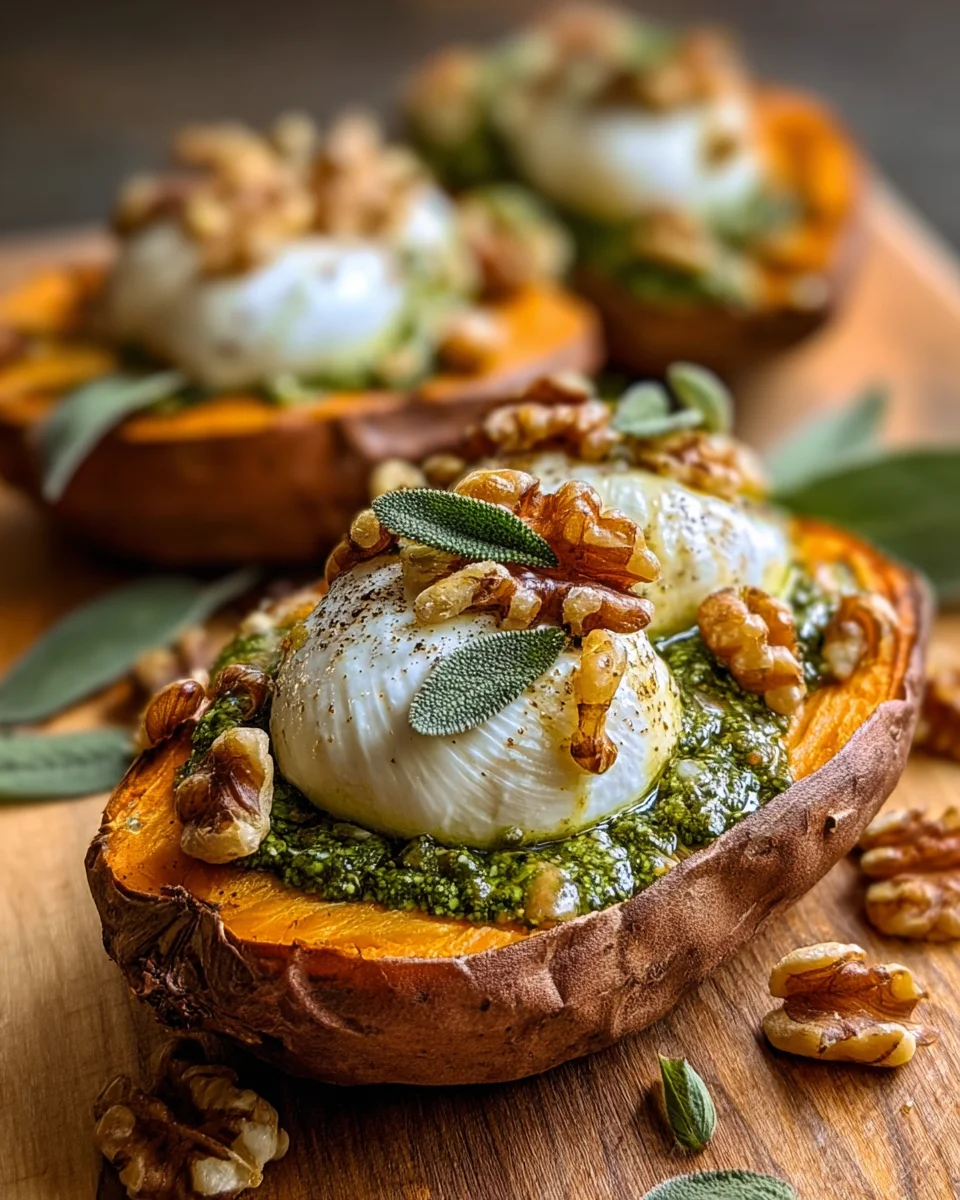 Stuffed Sweet Potatoes With Burrata