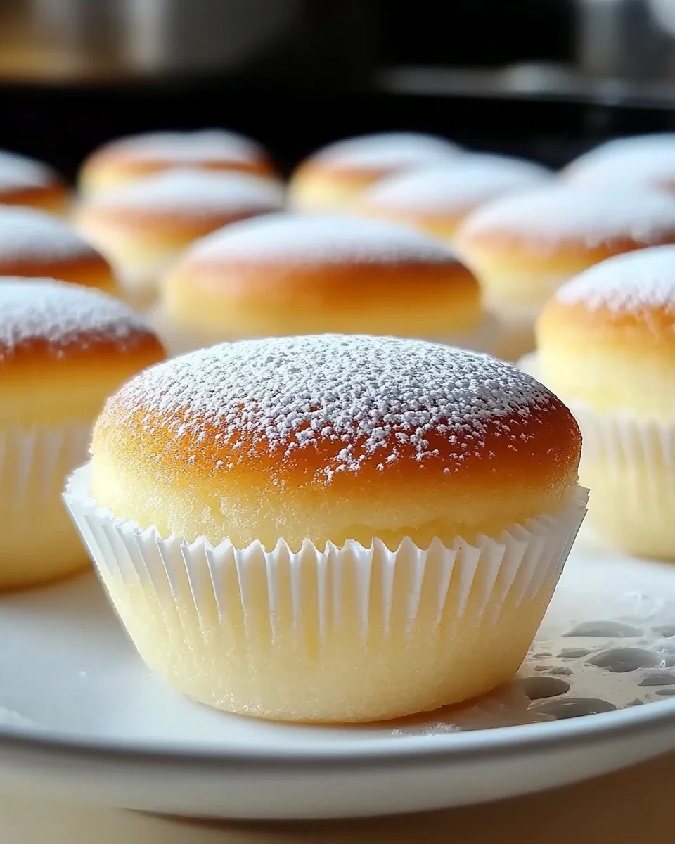 Fluffy Japanese Cotton Cheesecake Cupcakes