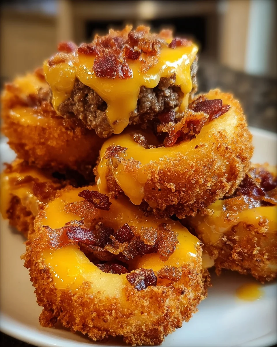 Loaded Bacon Cheeseburger Onion Rings