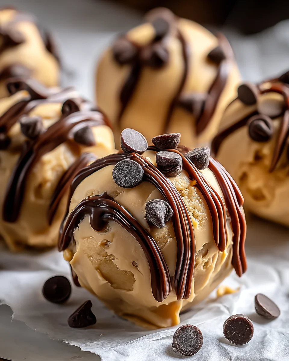 Frozen Greek Yogurt Peanut Butter Bites with Chocolate Chips