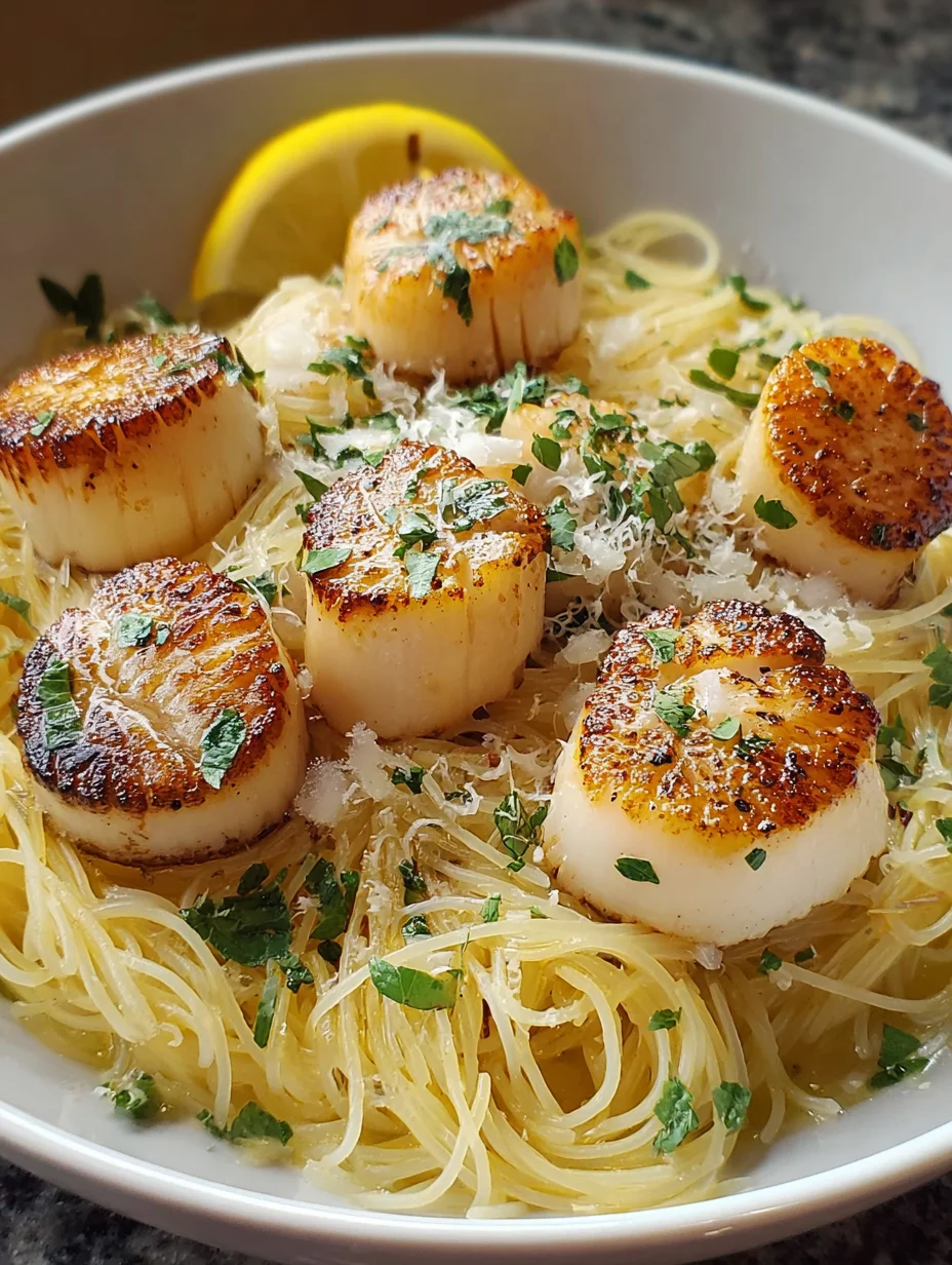 Sea Scallops with Angel Hair Pasta