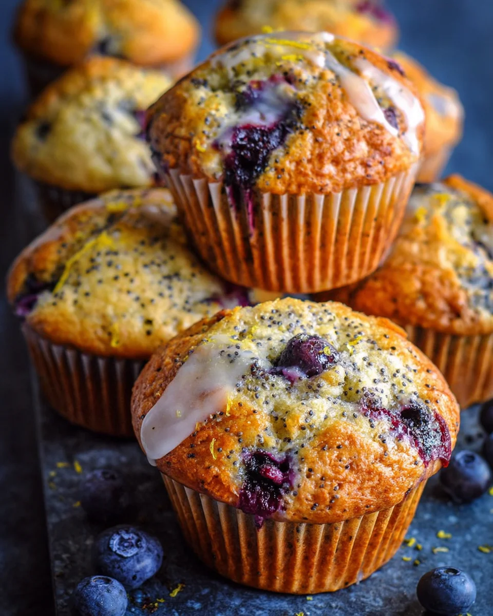 Blueberry Lemon Poppy Seed Muffins