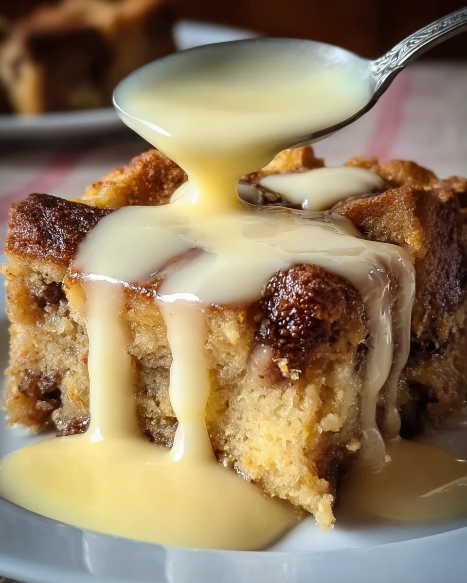 Bread Pudding with Vanilla Custard Sauce