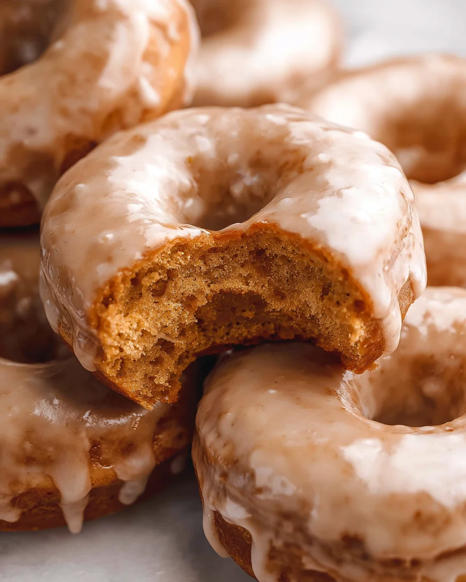 Pumpkin Donuts with Maple Glaze