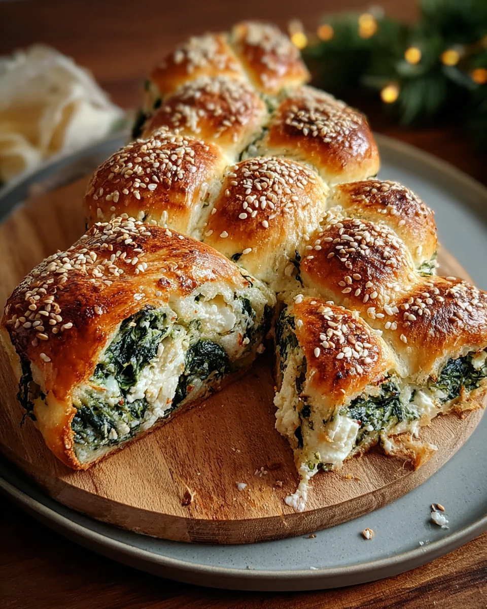 Christmas Tree Spinach Feta Bread: A Festive Delight!